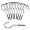 10 Pack 304 Stainless Steel Screw Eyes, 2-1/2 Inch Heavy