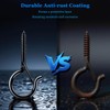 KULOLO 6 Pack Black Screw Hooks with Safety Buckle -