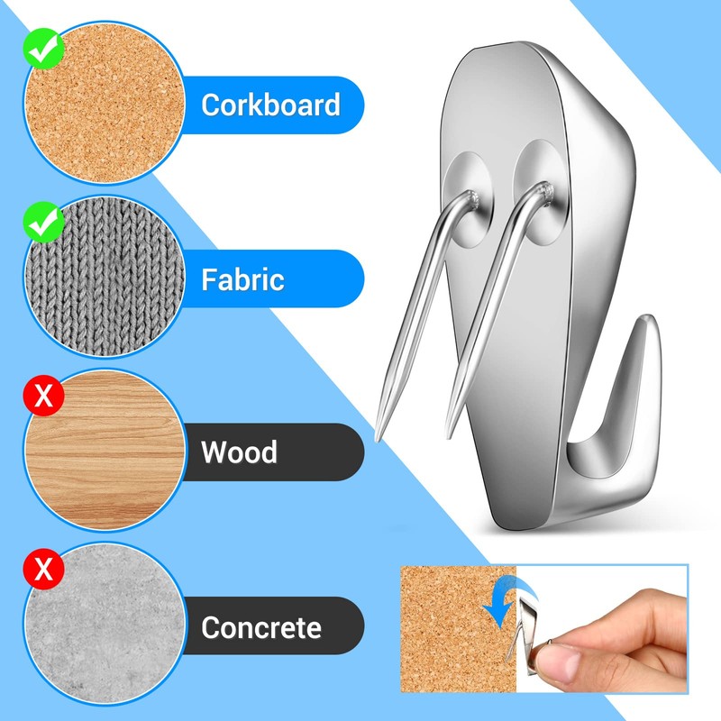 LEIFIDE Cubicle Hooks Fabric Panel Wall Hooks Cubicle Clips Picture