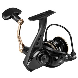 Seashark Spinning Fishing Reel FMCF,Freshwater and Seawater Fishing Reel, Max 17.6lb Carbon Resistance, High Speed Gear Ratio, Premium New Rolling Bearing and Drive Gear, Metal Spool and Handle (6000)