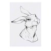 'Rabbit Portrait' Temporary Tattoo - Water Resistant, Skin-Safe, Non-Toxic Transfer