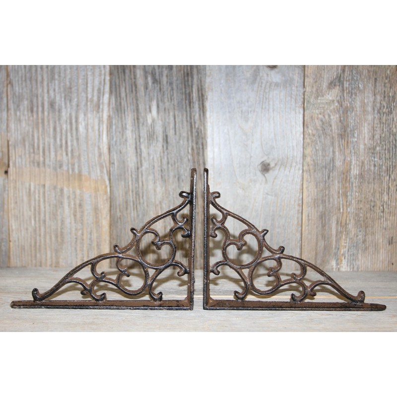 9 - Decorative Cast Iron Shelf Bracket, Victorian Scroll Design,