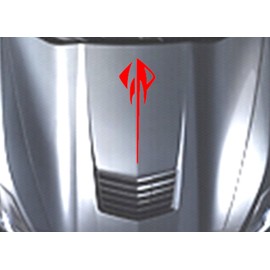 Clausen's World Stingray Hood Decal Vinyl Graphics 28 Inch, Fits Chevy Corvette C7, Red