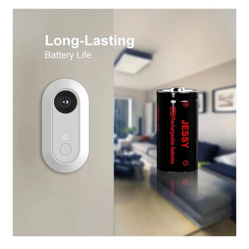 JESSY 16 Pack CR123A Lithium Batteries, 3.7V Rechargeable Batteries for