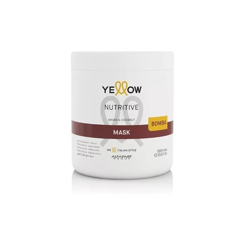 Mascara Nutritiva Argan & Coco Yellow 1 L Cabello Seco