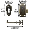 MEETOOT 2 Sets Antique Cabinet Lock Flush Mount Case Box