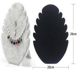 2 Pieces Necklace Display Stand with 5 Chain Slots for Hanging Necklace Jewelry Organizer Holder Velvet