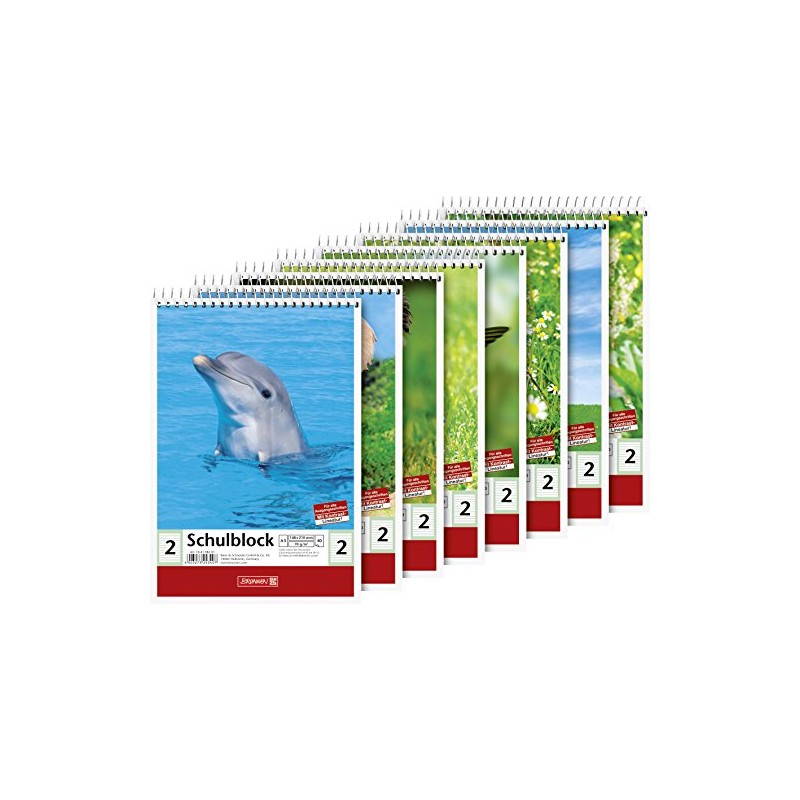 Brunnen 104198201 Ruled School Notepad A5 40 Sheets Line Style
