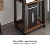 Natwind 3-Tier Movable Printer Stand Floor-Standing Desk Side Shredder Stand