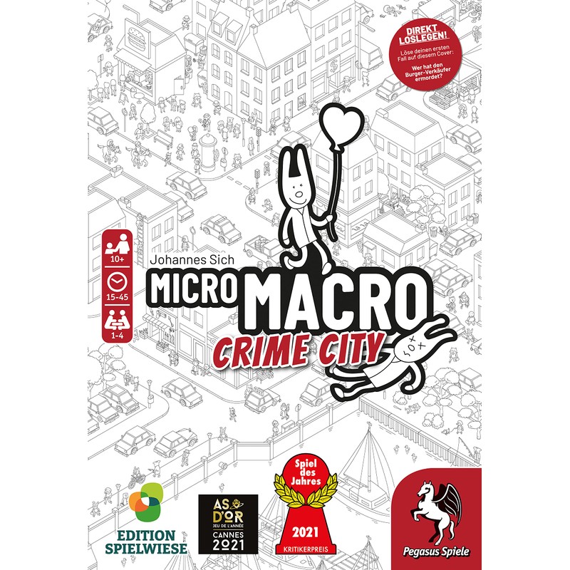 Pegasus Spiele 59060G - MicroMacro: Crime City (Edition Spielwiese Brand)