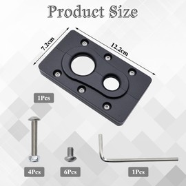 JADSOrBoBi Firewall Pass-Through Bracket for Holley Terminator X Max, Billet Aluminum (Black)