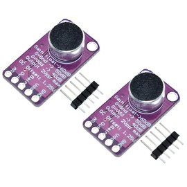 TECNOIOT MAX9814 Microphone Amplifier Board Module Car Gain Control AGC Electret Pack of 2