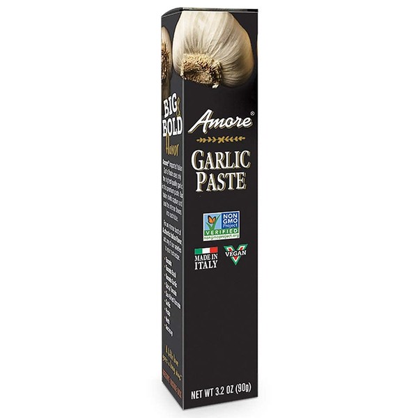 Amore Pasta de ajo, vegana, pasta sin OMG, hecha en Italia para auténticos sabores italianos atrevidos, 3.2 onzas (paquete de 1)