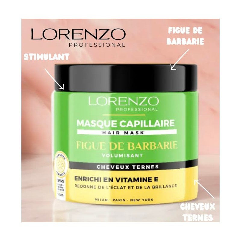 Lorenzo - Pflege-Paket - Kaktusfeigen-Shampoo und -Maske - 2x500 ml