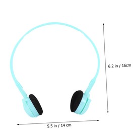 Operitacx 1 Stück Katzenkopfhörer mit Mikrofon Leichte Ear Kopfhörer für Bassverstärkung Kompatibel mit Smartphones Computern für Spiele Blau