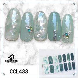 COLORBIRD Nail Seal, Autumn and Winter A, Just Stick Manicure, Cute, Flowers, Sheer, Foil, Pearl Parts (CCL433, CCL434, CCL435, CCL436)