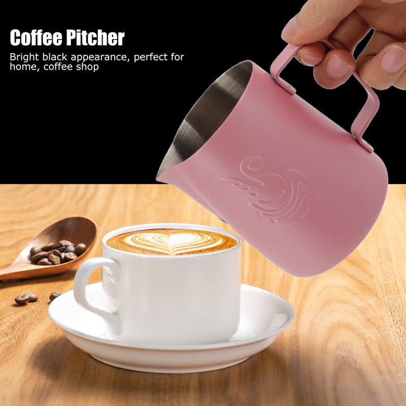 Milk Frothing Pitcher Multipurpose 304 Stainless Steel Coffee Steaming Pitcher