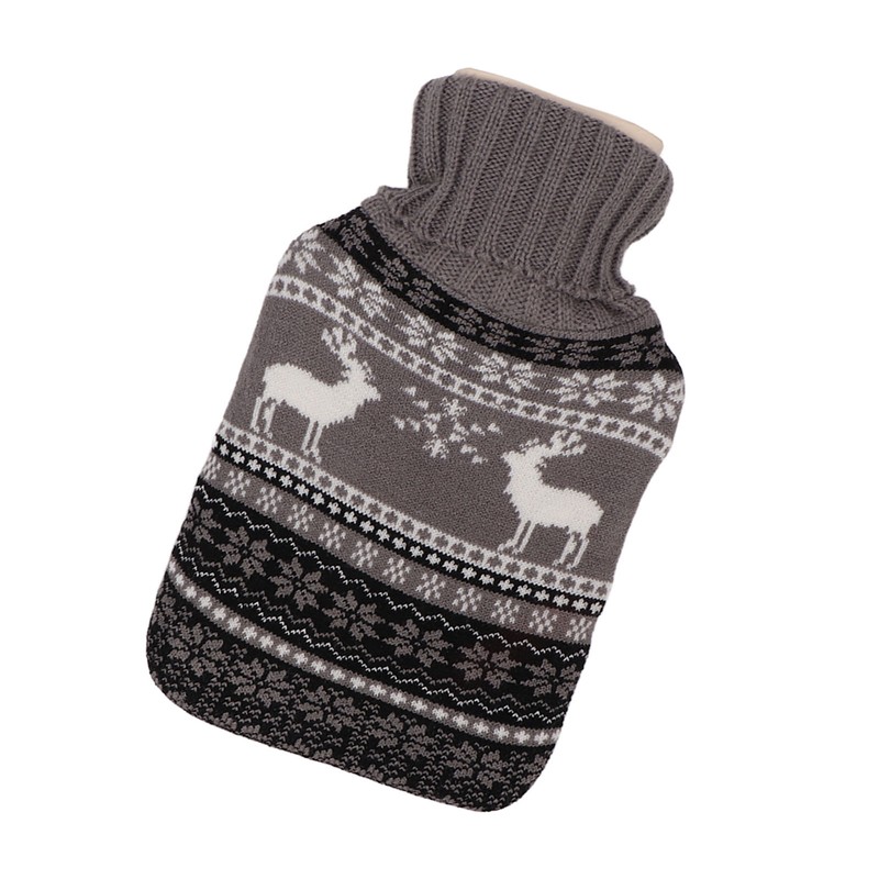 Rubber Hot Water Bottle With Waist Cover Knitted Cover Warm