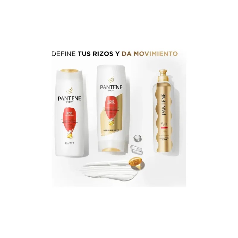 Shampoo Pantene Rizos Definidos con Pro-Vitaminas Aceite de Coco y