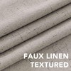 H.VERSAILTEX Linen Look 100% Blackout Curtains 84 Inches Long for