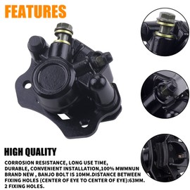 MWMNUN Chinese Rear Brake Caliper 110cc 125cc 200cc 250cc 196cc 150cc 6.5HP CTieoleman kt196 yerf dog gx150 Kandi Baja RTK200 Go Kart RTK200Dune Buggy Taotao Roketa Sunl Kazuma Chinese ATV Quad Golden