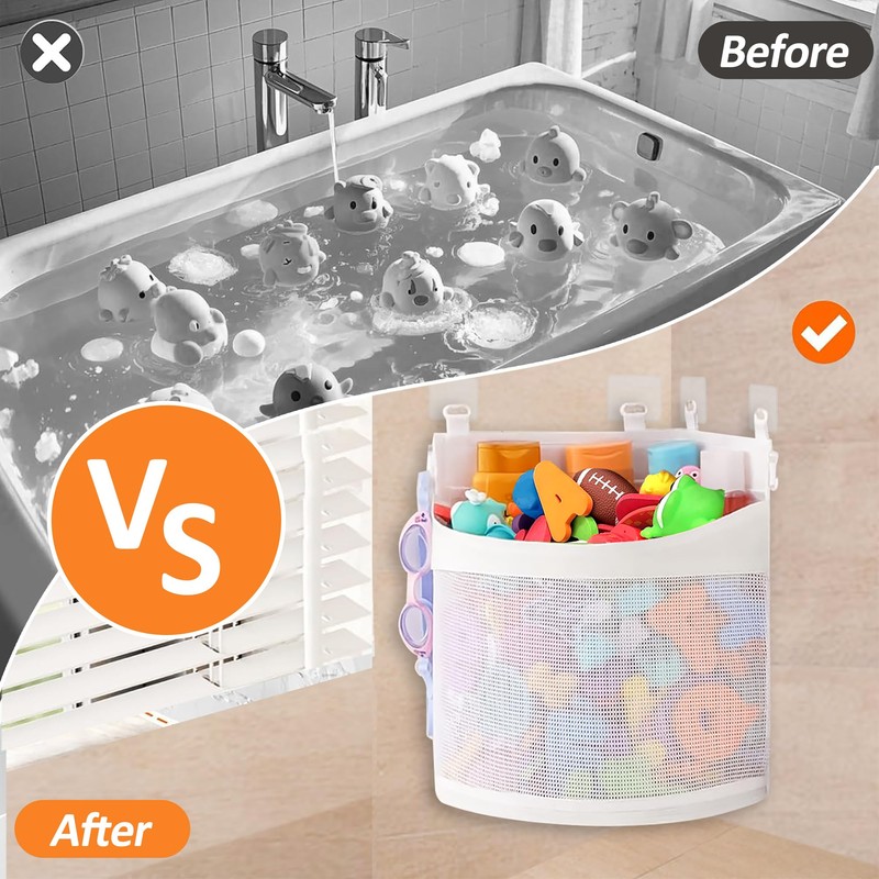 Bath Toy Storage, Bath Toy Storage Corner, Bath Toy Hanging