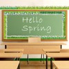 Konsait Bulletin Board Borders Set, 55Ft Green Grass Border for