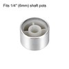 sourcing map 2 x Aluminium Volume Control Potentiometer Knurled Shaft
