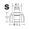 AZLA Sedna Earfit XELASTEC II Standard [1 Pair of S/MS/M