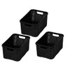 BranQ - Home essential Set of 3 Plastic Rattan Baskets