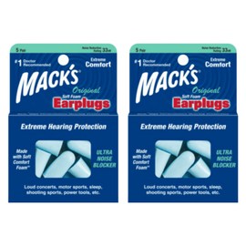 Max Original Soft Foam Earplugs, 2 pcs, 5 pairs / 맥스 오리지날 소프트폼 이어플러그, 2개, 5쌍