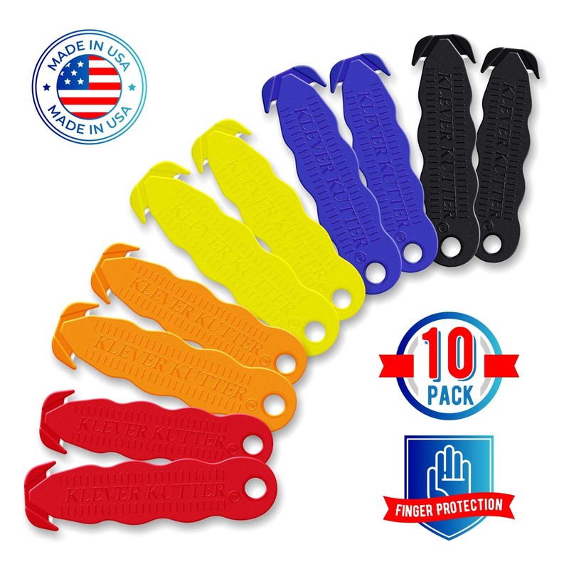 Klever Innovations Cutter Stainless Steel Package Opener, Safety Utility Cutter