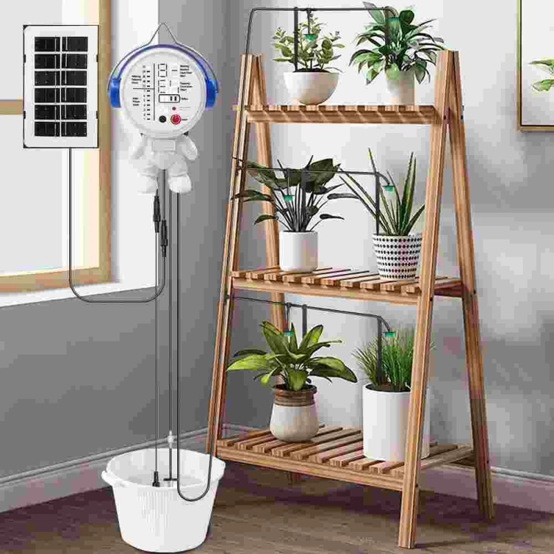 50ft Solar Automatic Drip Irrigation System Garden Watering System with