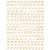 LANODO 6 Pcs Nail Stickers Alphabet 3D English Letters (6