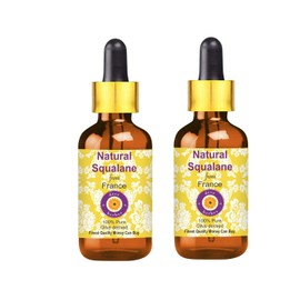 Deve Herbes Pure Natural Squalane Oil (derived from Olives) with Glass Dropper (Pack of Two)100ml X 2 (6.76 oz)