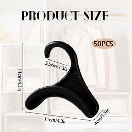 50 Pcs Bag Hanger,Purse Holder for Closet Black Backpack Hanger Hook for Closet Organizer Storage Purses Tote Bag Backpacks Handbags Satchels (Black)