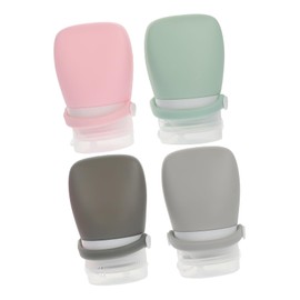 Baluue Travel Size Bottles Set 4 Toiletries Bottles Reusable Leakproof Travel Containers Storage Bag