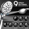FEELSO 10" High Pressure Shower Head Combo with Handheld Spray,