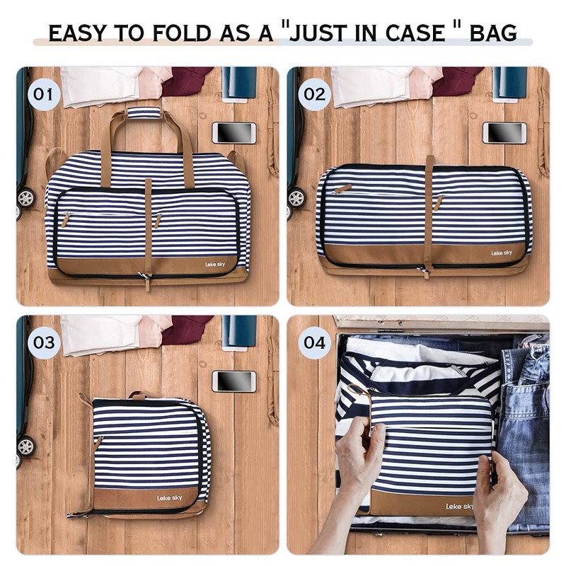 Lekesky Travel Duffle Bag Women Weekender Bags with Shoe Compartment