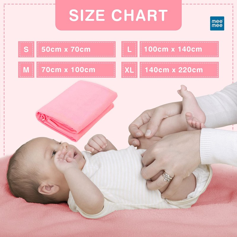 Mee Mee Total Dry and Breathable Mattress Protector Mat (Pink)