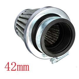 Mintice 4 x 42 mm Car Silver Motorcycle Air Pod Intake Air Filter Clamp Rubber Sports Air Filter Black Dirt ATV