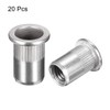 TA-VIGOR 20Pcs M10 Rivet Nuts, 304 Stainless Steel Knurled Flat