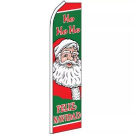 Neoplex Feliz Navidad Flag Flutter Feather Banner Swooper Ho Ho Ho! Happy Holidays X-Mas