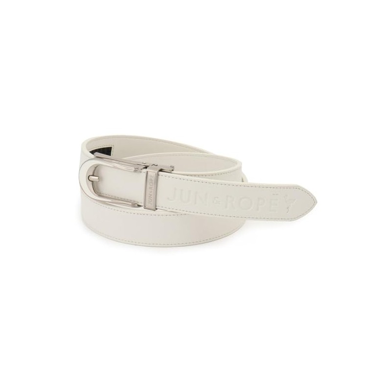 Jun & Lopez ERW34000 Women's Belt Embossed Logo Slide Belt,