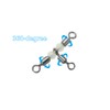 PATIKIL 3 Way Swivel 0.7x0.4 Inch, 30 Pack Cross Line