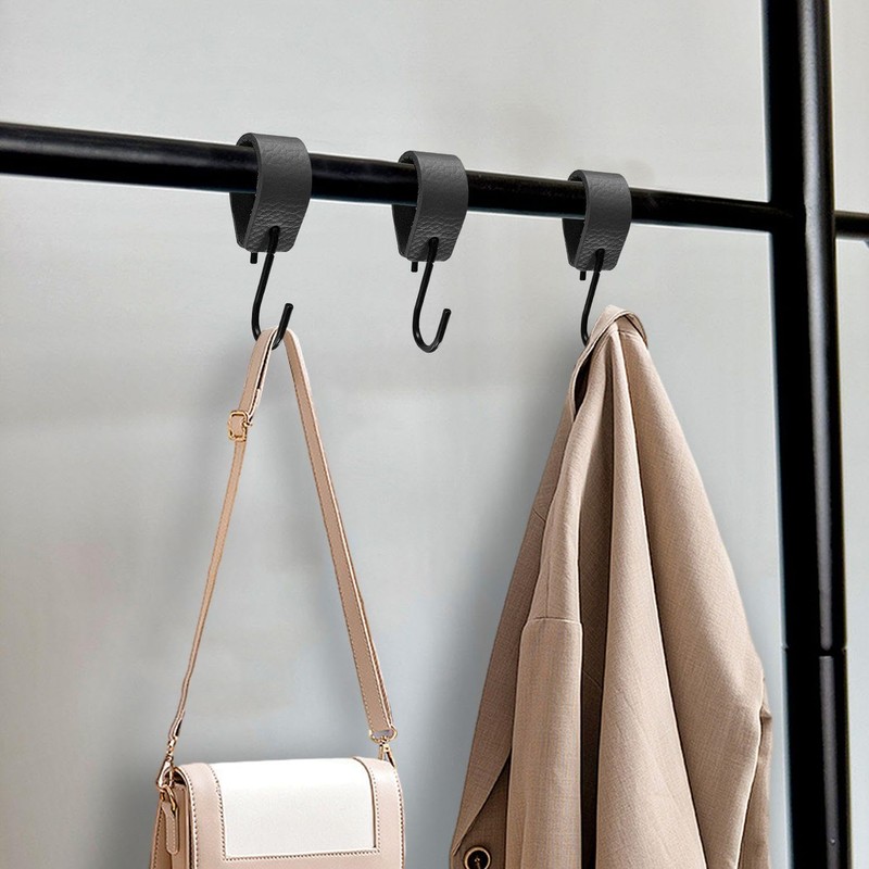 CVFRTT 5-Piece Metal S-Shaped Hooks, Minimalist Wall Mount Storage Hooks