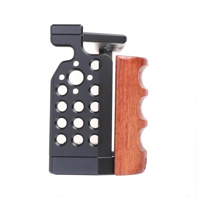 Hersmay ZVE10 Camera Cage with Wooden Side Handle Cage Rig