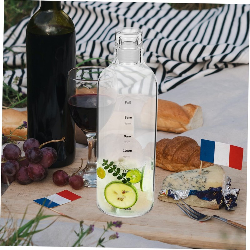 Mipcase Large Capacity Transparent Plastic Water Bottle with Scale Leak
