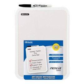 BAZIC Dry Erase Lap Board & Marker, 8.5x11 Inch Whiteboards Small Portable for Kids Student Teacher School Memo Drawing, 1-Pack