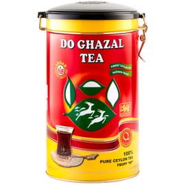 Do Ghazal Ceylon Black Tea 400 Gram Tin - Pure Ceylon Loose tea Metal Tin - 14.1oz